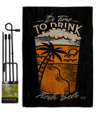 It Time To Drink - Beverages Happy Hour & Drinks Vertical Impressions Decorative Flags HG137582 Made In USA