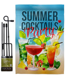 Cocktail Party - Beverages Happy Hour & Drinks Vertical Impressions Decorative Flags HG192268 Made In USA