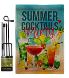 Cocktail Party - Beverages Happy Hour & Drinks Vertical Impressions Decorative Flags HG192268 Made In USA