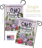 Saved By Grace - Faith Religious Inspirational Vertical Impressions Decorative Flags HG130350 Made In USA