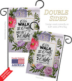 Walk By Faith - Faith Religious Inspirational Vertical Impressions Decorative Flags HG130351 Made In USA