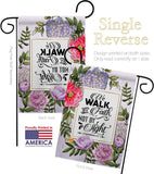 Walk By Faith - Faith Religious Inspirational Vertical Impressions Decorative Flags HG130351 Made In USA