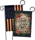 Give Thanks To The Lord - Faith Religious Inspirational Vertical Impressions Decorative Flags HG130340 Made In USA