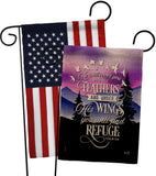 He Will Cover You With His Feather - Faith Religious Inspirational Vertical Impressions Decorative Flags HG130341 Made In USA