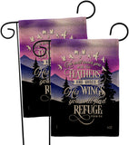 He Will Cover You With His Feather - Faith Religious Inspirational Vertical Impressions Decorative Flags HG130341 Made In USA