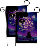 Be Still - Faith Religious Inspirational Vertical Impressions Decorative Flags HG130349 Made In USA