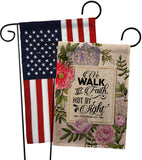 Walk By Faith - Faith Religious Inspirational Vertical Impressions Decorative Flags HG130351 Made In USA