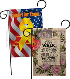 Walk By Faith - Faith Religious Inspirational Vertical Impressions Decorative Flags HG130351 Made In USA