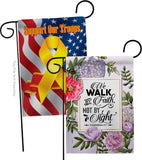 Walk By Faith - Faith Religious Inspirational Vertical Impressions Decorative Flags HG130351 Made In USA