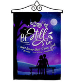 Be Still - Faith Religious Inspirational Vertical Impressions Decorative Flags HG130349 Made In USA