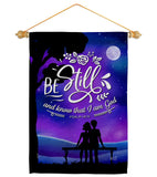 Be Still - Faith Religious Inspirational Vertical Impressions Decorative Flags HG130349 Made In USA