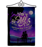 Be Still - Faith Religious Inspirational Vertical Impressions Decorative Flags HG130349 Made In USA