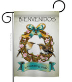 Bienvenidos a Nuestro Nido - Birds Nature Vertical Impressions Decorative Flags HG120023 Made In USA