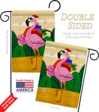 Cool Christmas Flamingo - Birds Nature Vertical Impressions Decorative Flags HG120059 Made In USA