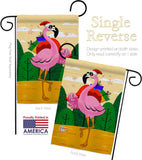 Cool Christmas Flamingo - Birds Nature Vertical Impressions Decorative Flags HG120059 Made In USA