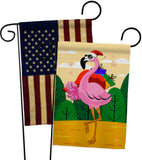 Cool Christmas Flamingo - Birds Nature Vertical Impressions Decorative Flags HG120059 Made In USA