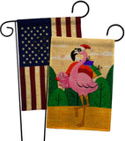 Cool Christmas Flamingo - Birds Nature Vertical Impressions Decorative Flags HG120059 Made In USA