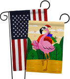 Cool Christmas Flamingo - Birds Nature Vertical Impressions Decorative Flags HG120059 Made In USA