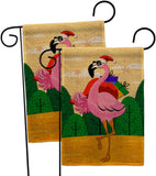 Cool Christmas Flamingo - Birds Nature Vertical Impressions Decorative Flags HG120059 Made In USA