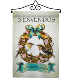 Bienvenidos a Nuestro Nido - Birds Nature Vertical Impressions Decorative Flags HG120023 Made In USA