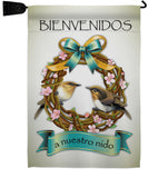 Bienvenidos a Nuestro Nido - Birds Nature Vertical Impressions Decorative Flags HG120023 Made In USA