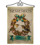 Bienvenidos a Nuestro Nido - Birds Nature Vertical Impressions Decorative Flags HG120023 Made In USA