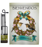 Bienvenidos a Nuestro Nido - Birds Nature Vertical Impressions Decorative Flags HG120023 Made In USA