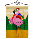 Cool Christmas Flamingo - Birds Nature Vertical Impressions Decorative Flags HG120059 Made In USA