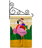 Cool Christmas Flamingo - Birds Nature Vertical Impressions Decorative Flags HG120059 Made In USA