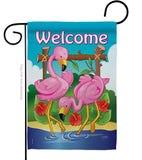 Flamingos - Birds Garden Friends Vertical Impressions Decorative Flags HG105029 Made In USA