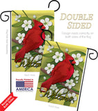 Cardinal - Birds Garden Friends Vertical Impressions Decorative Flags HG105032 Made In USA