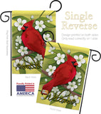 Cardinal - Birds Garden Friends Vertical Impressions Decorative Flags HG105032 Made In USA