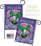 Welcome Hummingbird - Birds Garden Friends Vertical Impressions Decorative Flags HG105033 Imported