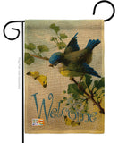 Welcome Birds - Birds Garden Friends Vertical Impressions Decorative Flags HG105038 Made In USA