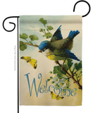 Welcome Birds - Birds Garden Friends Vertical Impressions Decorative Flags HG105038 Made In USA