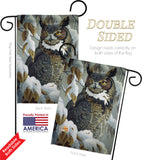 Great Horned Owl - Birds Garden Friends Vertical Impressions Decorative Flags HG105042 Made In USA