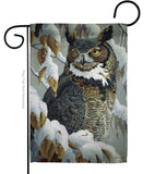 Great Horned Owl - Birds Garden Friends Vertical Impressions Decorative Flags HG105042 Made In USA