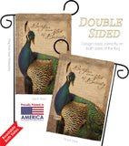 Peacock - Birds Garden Friends Vertical Impressions Decorative Flags HG105043 Made In USA