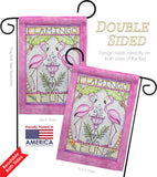 Flamingo Fun - Birds Garden Friends Vertical Impressions Decorative Flags HG105044 Made In USA