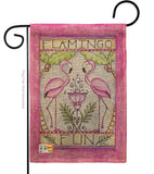 Flamingo Fun - Birds Garden Friends Vertical Impressions Decorative Flags HG105044 Made In USA
