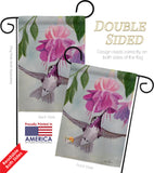 Flight of Hummingbird - Birds Garden Friends Vertical Impressions Decorative Flags HG105047 Made In USA