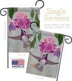 Flight of Hummingbird - Birds Garden Friends Vertical Impressions Decorative Flags HG105047 Made In USA