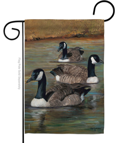 Geese - Birds Garden Friends Vertical Impressions Decorative Flags HG105049 Made In USA