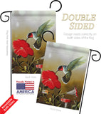 Ruby Hummingbird - Birds Garden Friends Vertical Impressions Decorative Flags HG105050 Made In USA