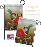 Ruby Hummingbird - Birds Garden Friends Vertical Impressions Decorative Flags HG105050 Made In USA