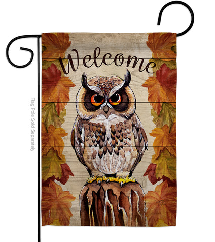 Owl Watching - Birds Garden Friends Vertical Impressions Decorative Flags HG105052 Made In USA