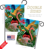 Tropical Bird Paradise - Birds Garden Friends Vertical Impressions Decorative Flags HG105053 Made In USA