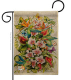 Orchid Splendor with Birds - Birds Garden Friends Vertical Impressions Decorative Flags HG105054 Made In USA