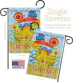 Rainy Day Bluebirds - Birds Garden Friends Vertical Impressions Decorative Flags HG105059 Made In USA