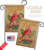 Lovable Flamingo - Birds Garden Friends Vertical Impressions Decorative Flags HG105060 Made In USA